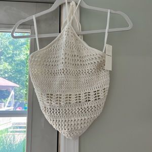 NET Abercrombie crochet halter top